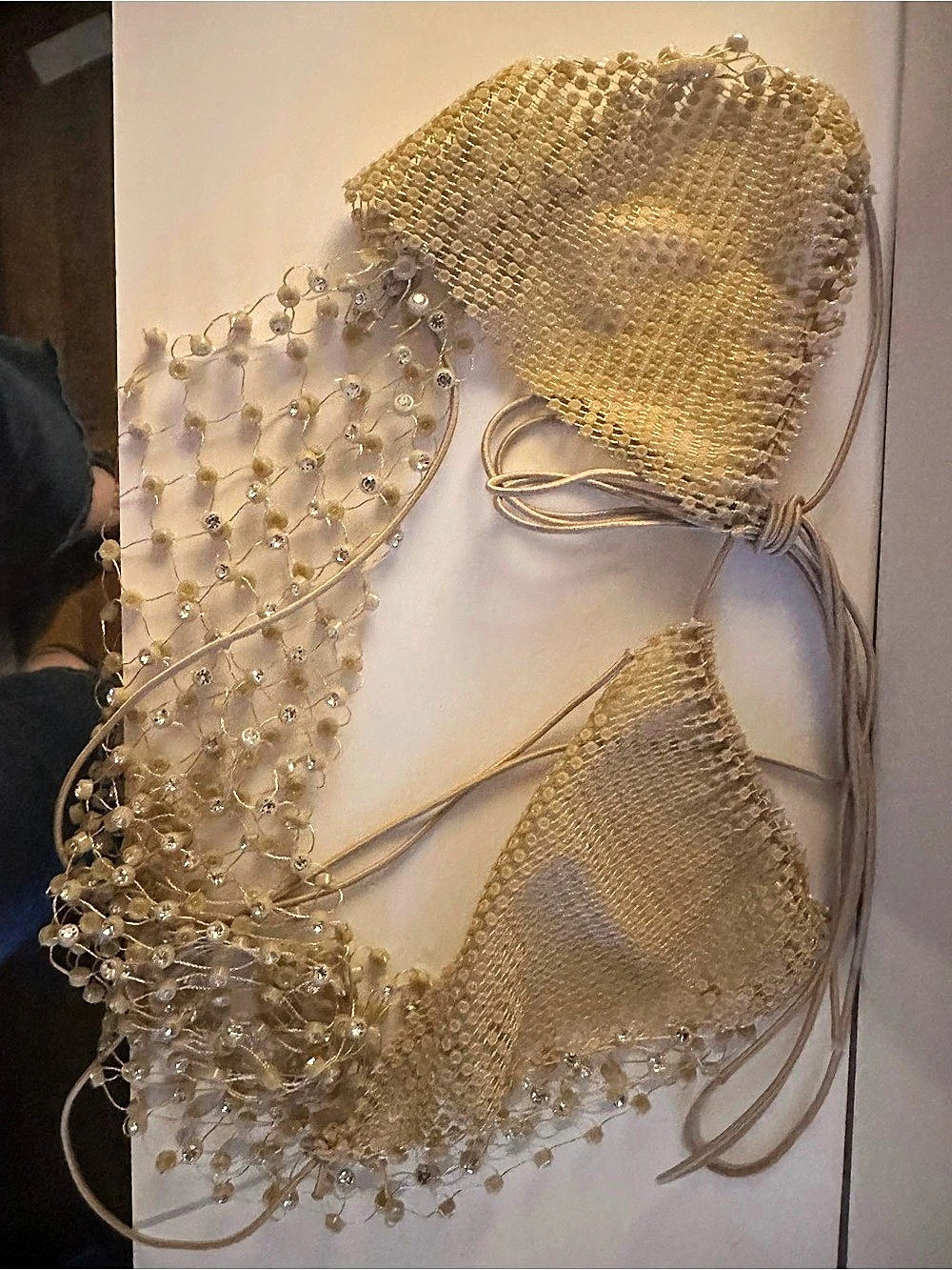Beaded  Top in Gold